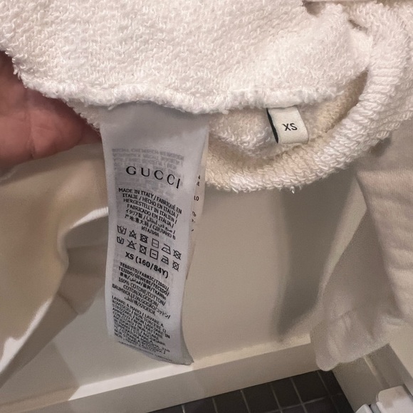 GUCCI White & Red Logo Hoodie size XS - Picture 9 of 9